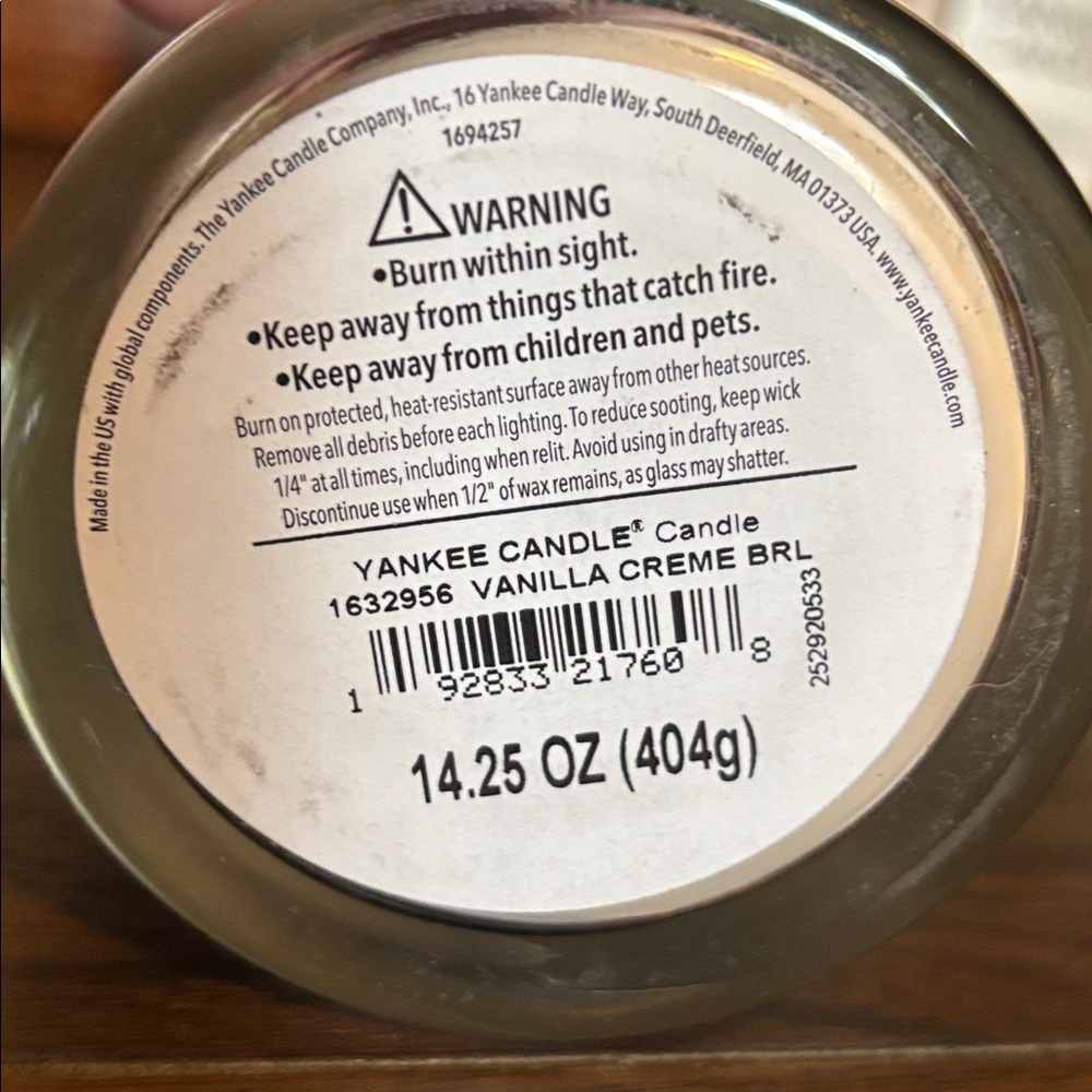 Yankee Candle Vanilla Crème Brûlée Medium Duo! - Picture 4 of 4